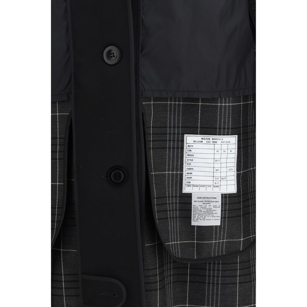 Margiela Black Polyester Coat