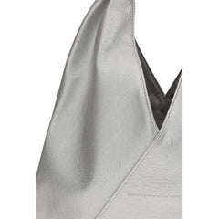 MM6 Silver Polyethylene Handbag