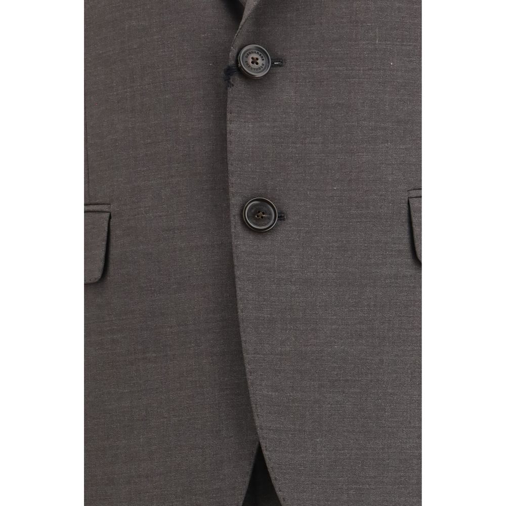 Dsquared² Gray Fleece Wool Two-Piece Suit