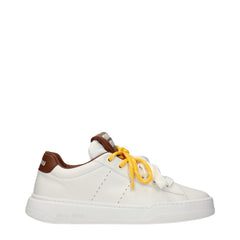 Miu Miu White Leather Low Top Sneakers