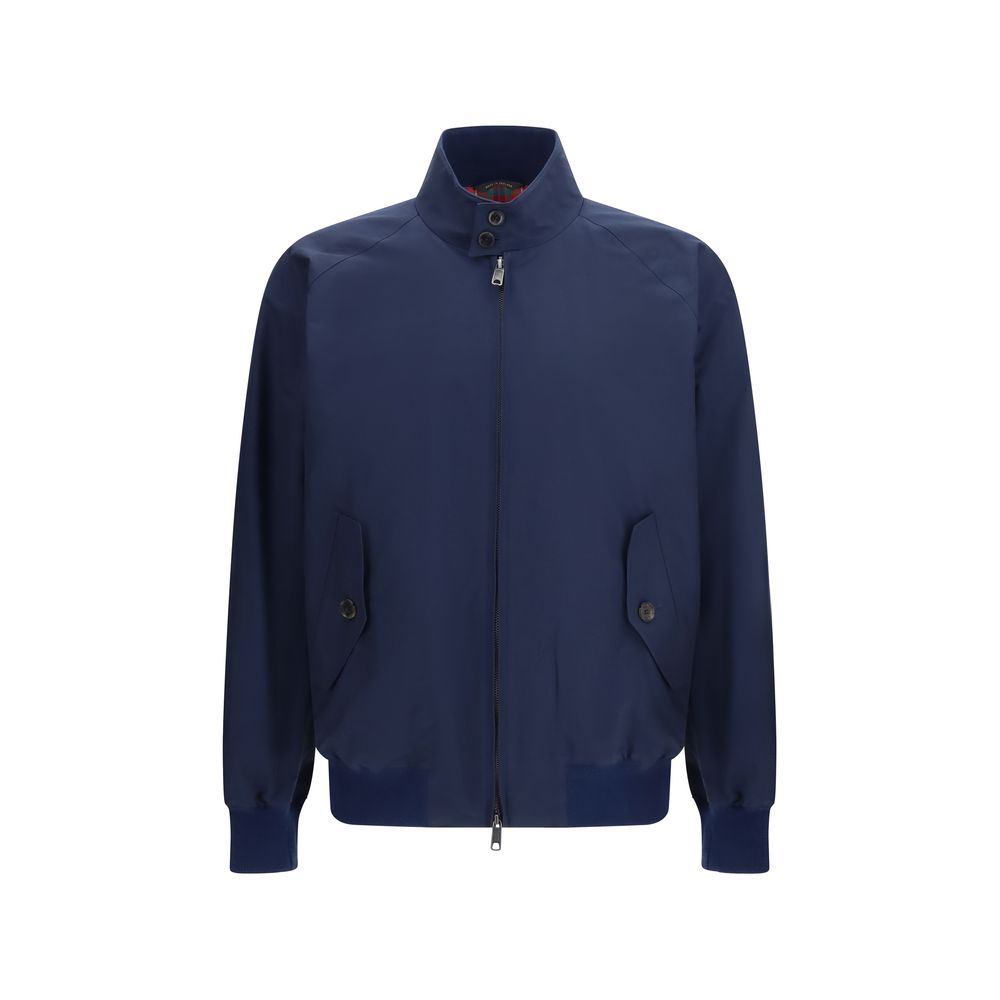 Baracuta Veste de Motard Bleu en Polyester