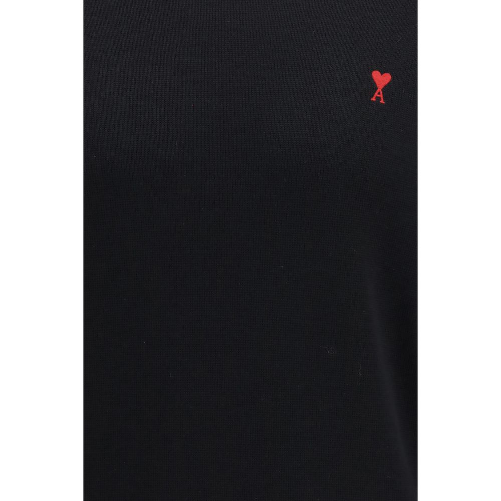 Ami Paris Schwarzer Merinowoll-Sweatshirt