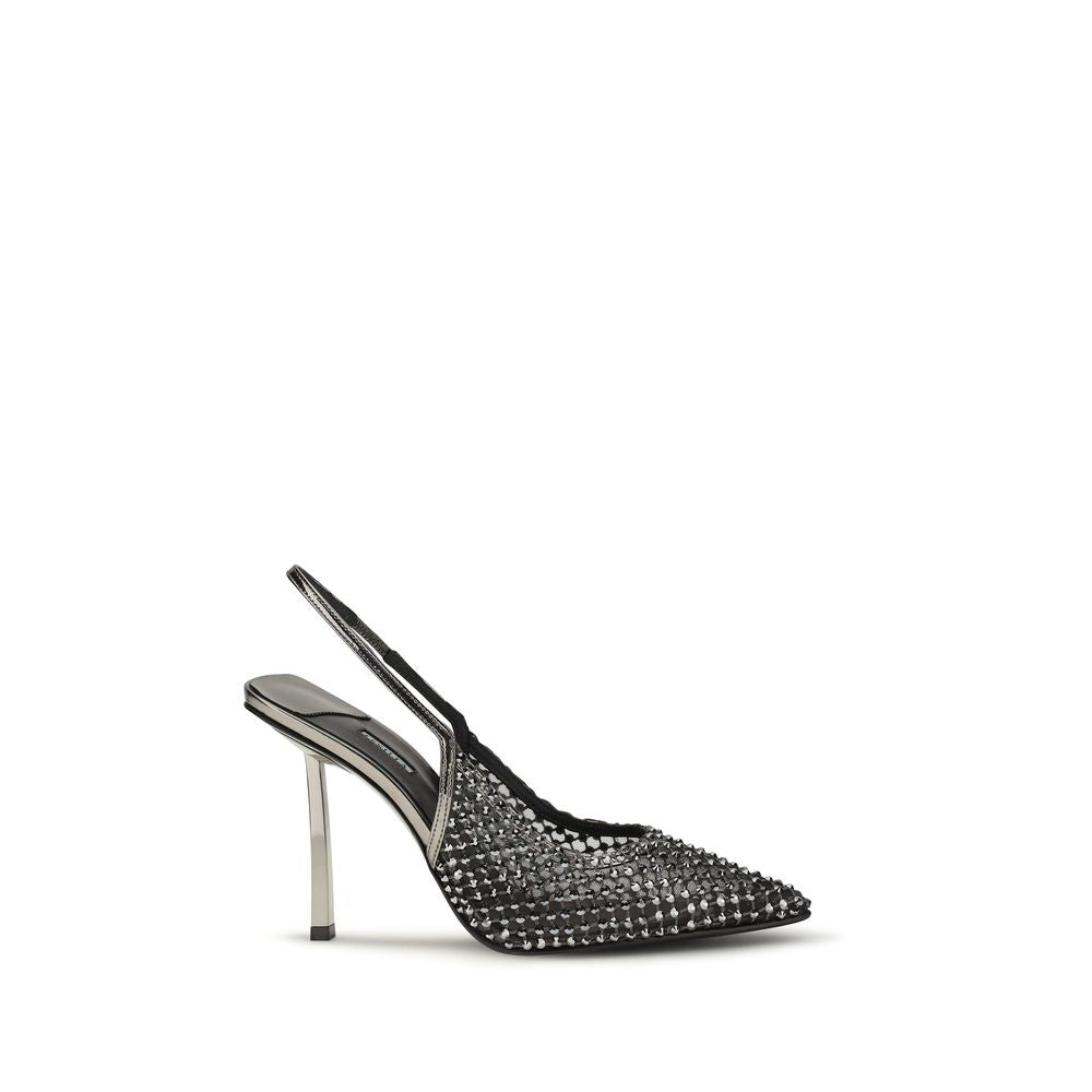 LE SILLA Black Nylon High Heel Pumps