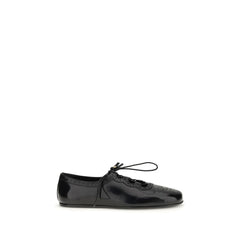 Church's Black Calf Leather Bos Taurus Ballet Flats