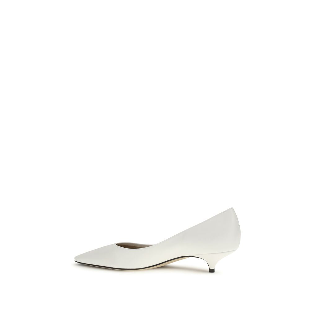 The Row White Lamb Ovis Aries Aries Mid Heel Pumps