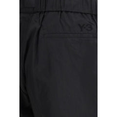 Y-3 Black Cotton Bermuda Shorts