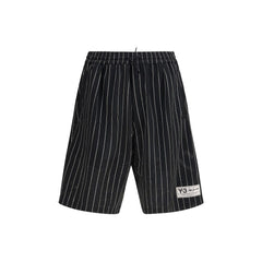 Y-3 Black Polyester Bermuda Shorts