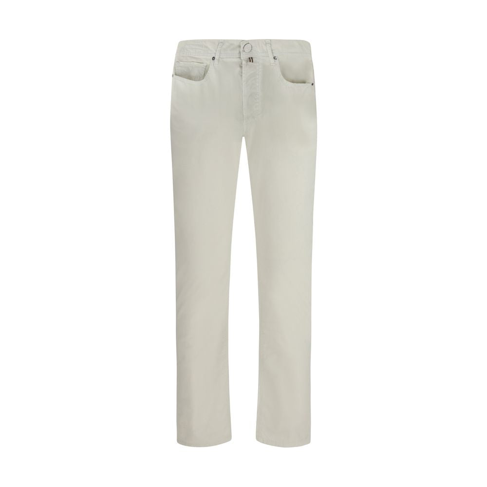 Jacob Cohen White Cotton Slim Fit Jeans