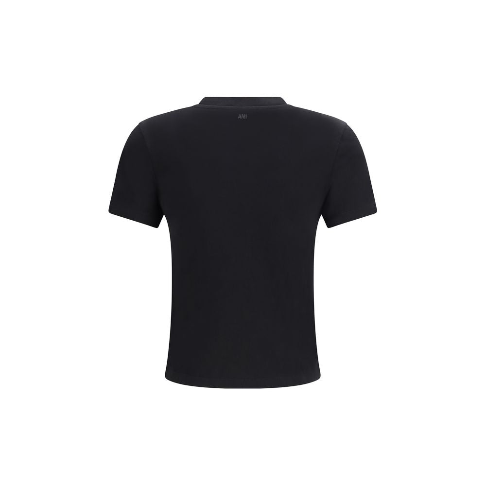 Ami Paris Black Cotton T-Shirt