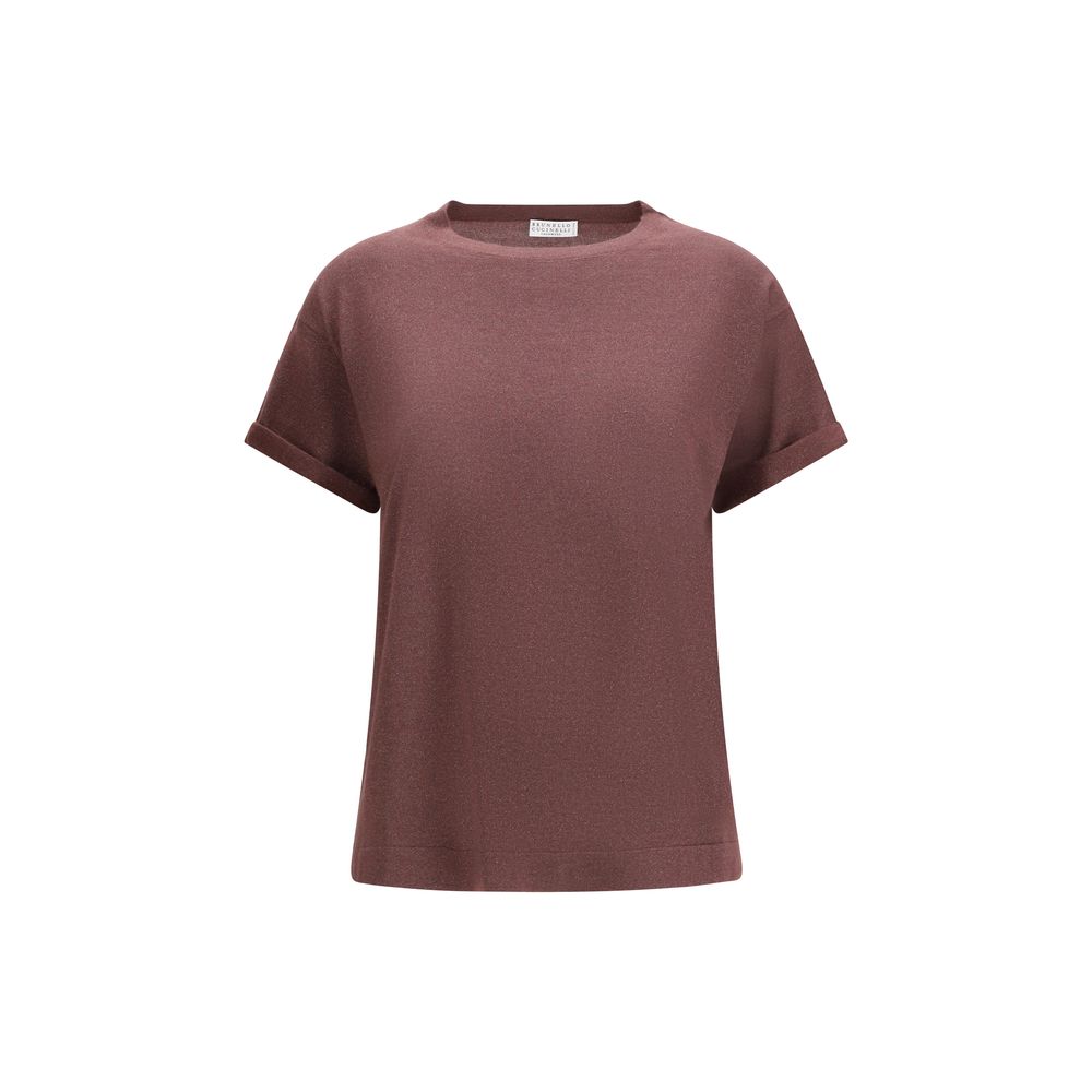 Brunello Cucinelli Bordeaux Nylon T-Shirt