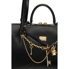 Dolce & Gabbana Black Calf Leather Bos Taurus Shoulder Bag