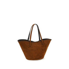 Staud Brown Calf Leather Bos Taurus Shoulder Bag