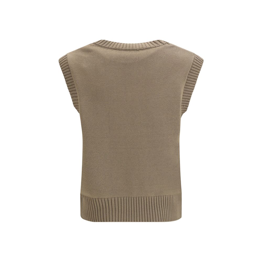 Ami Paris Beige Fleece Wool Sweatshirt