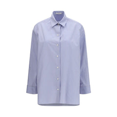 The Row Blue Cotton Pattern Shirt