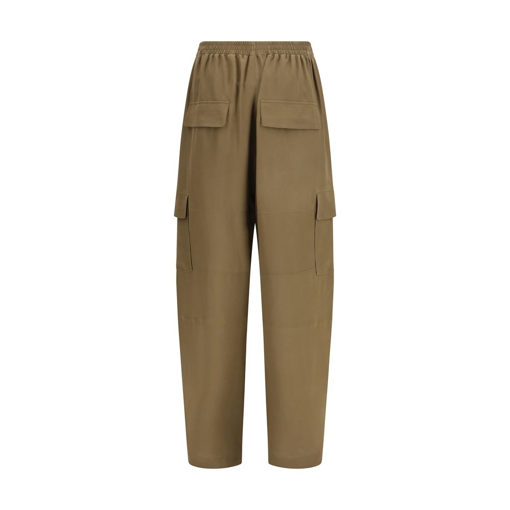 Petar Petrov Brown Silk Cargo Pants