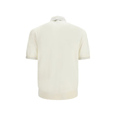 Dolce & Gabbana Beige Silk Polo Shirt