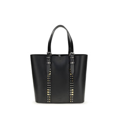 Valentino Garavani Black Calf Leather Bos Taurus Shoulder Bag