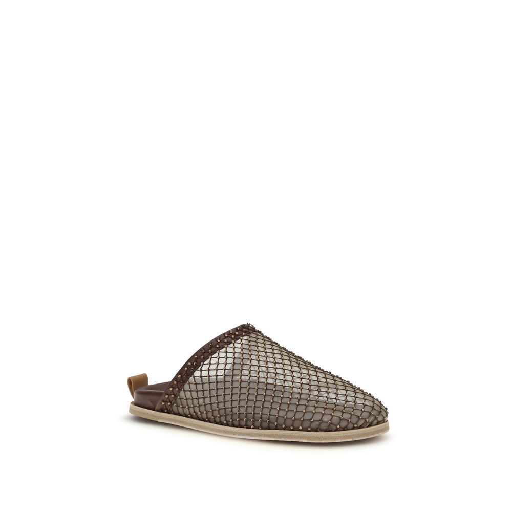 Forte_Forte Brown Calf Leather Bos Taurus Mules