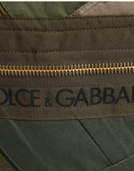 Dolce & Gabbana Military Green Patchwork Rucksack Backpack Borse Men Bag