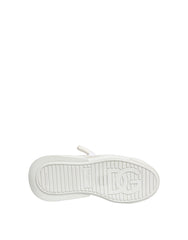 Dolce & Gabbana White Calfskin Leather Low Top Sneakers Shoes
