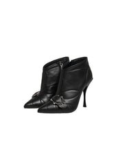 Dolce & Gabbana Black Devotion Quilted Buckled Boots Shoes