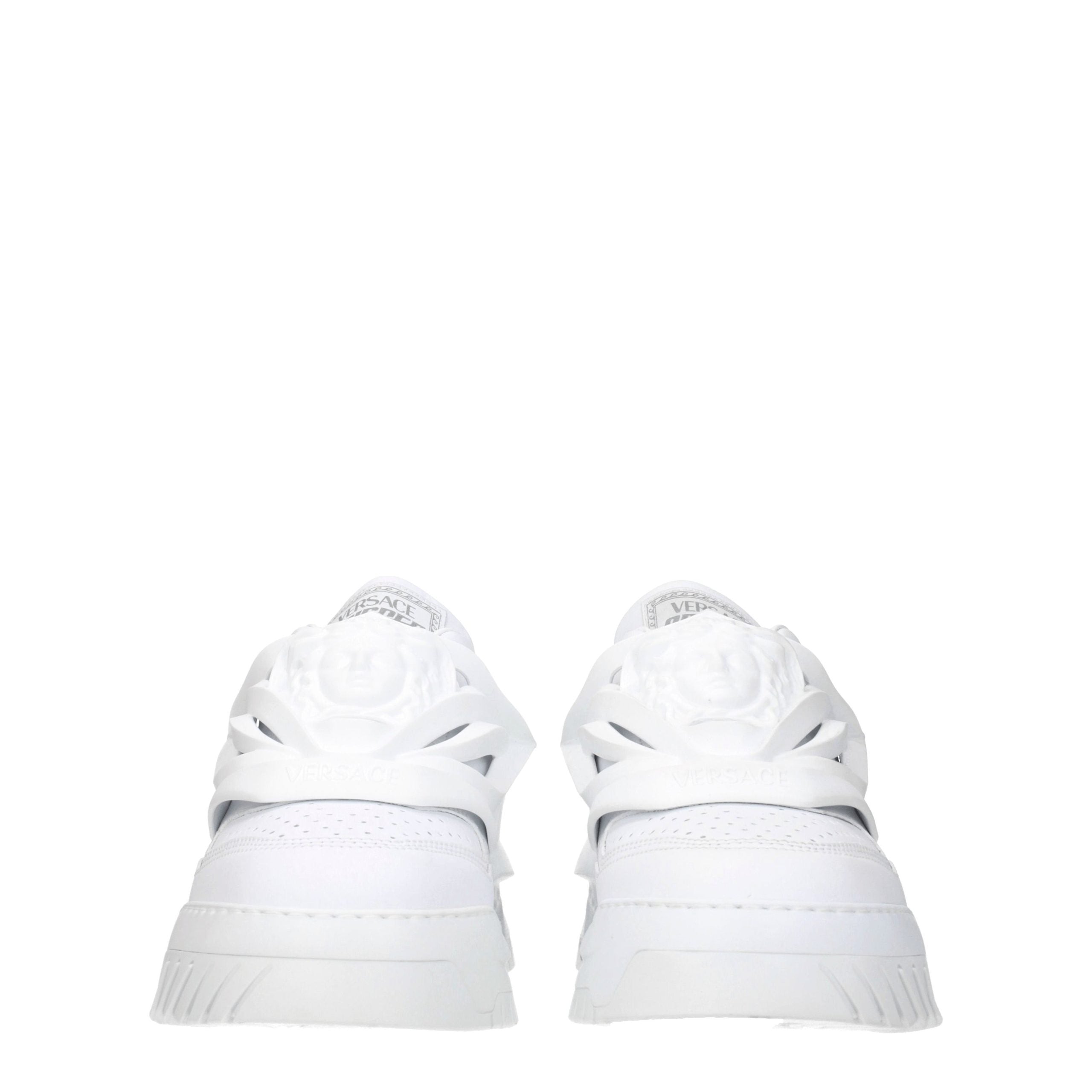 Versace White Leather Sneakers - EU43/US10