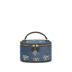Valentino Garavani Blue Cotton Handbag