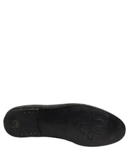 Dolce & Gabbana Black Crystal Embellished Men Loafers Shoes