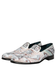Dolce & Gabbana Multicolor Velvet Baroque Dress Loafers Shoes