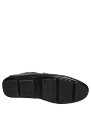 Dolce & Gabbana Black Deerskin Leather Driver Loafers Shoes