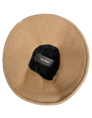 Dolce & Gabbana Women Brown Cotton Knit WideBrim Bucket Capello Hat