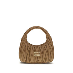 Miu Miu Beige Lamb Ovis Aries Aries Shoulder Bag