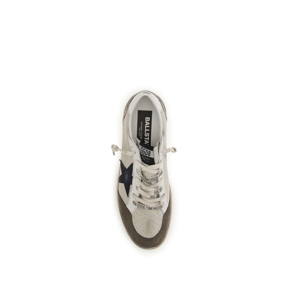Golden Goose White Calf Leather Bos Taurus Low Top Sneakers