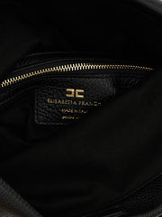 Elisabetta Franchi Black Calfskin Shoulder Bag