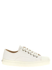 Moschino White Cotton Low Top Sneakers