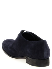 JULIAN Blue Suede Leather Oxfords And Derbies