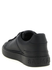 Balmain Black Calfskin Low Top Sneakers