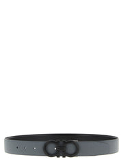Ferragamo Gray Calfskin Regular Belt
