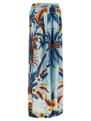 F.R.S. - FOR RESTLESS SLEEPERS Blue Silk Casual Pants