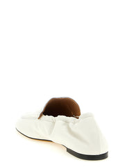 ODISSI White Lamb Leather Slip-On Loafers