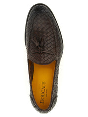 Doucal's Brown Calfskin Slip-On Loafers