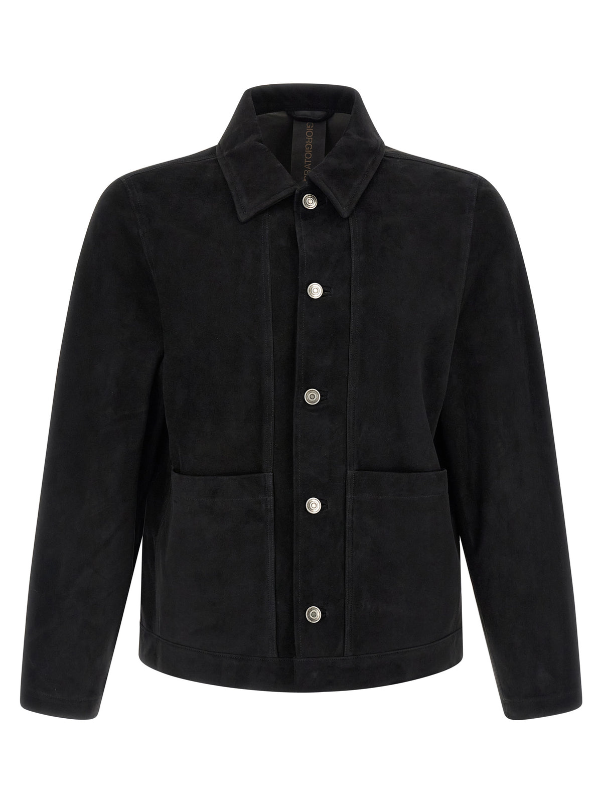 GIORGIO BRATO Black Suede Leather Leather Jacket