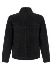 GIORGIO BRATO Black Suede Leather Leather Jacket