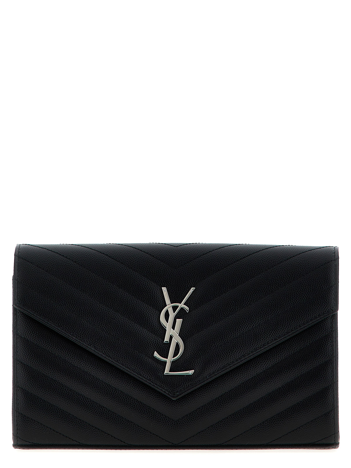 Saint Laurent Black Calfskin Clutch Bag