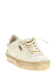 Golden Goose Silver Lamb Leather Low Top Sneakers