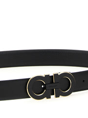 Ferragamo Black Calfskin Regular Belt