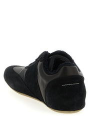 MM6 Maison Margiela Black Calfskin Athletic Sneakers