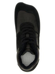 MM6 Maison Margiela Black Calfskin Athletic Sneakers
