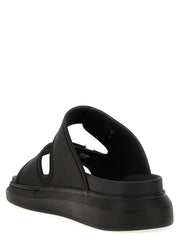 Alexander McQueen Black Rubber Slides