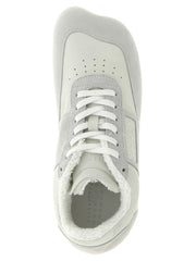 MM6 Maison Margiela White Calfskin Athletic Sneakers